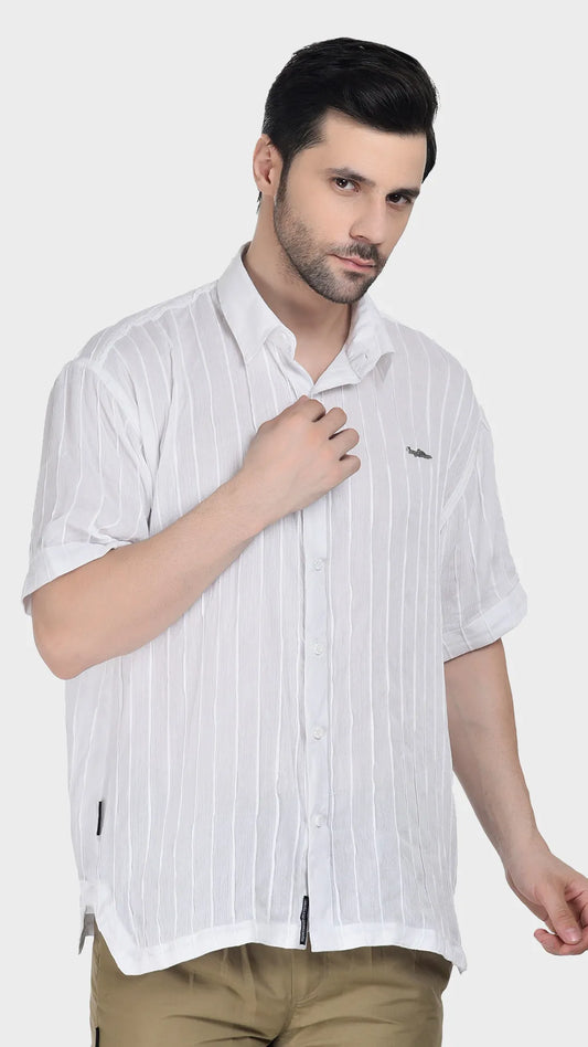 PIN TUCK HALF SHIRT