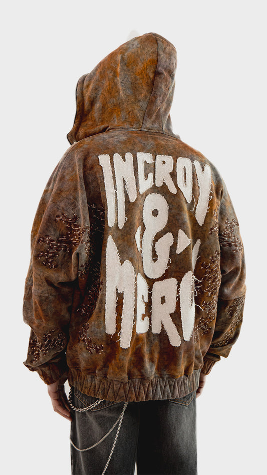 ZIP-UP RUSTIC HOODIE