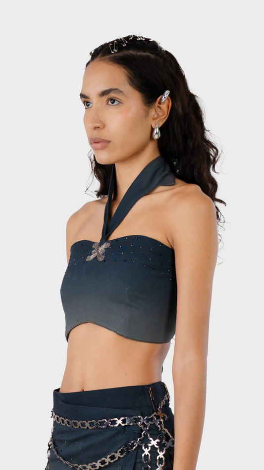 GOD LADY HALTER BANDEAU TOP